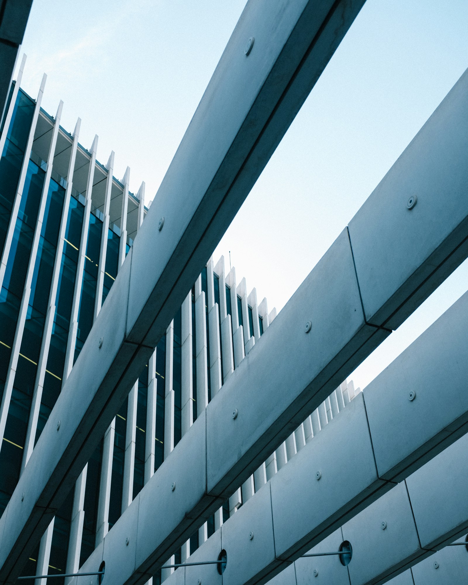 Sculptural glass and steel commercial architecture